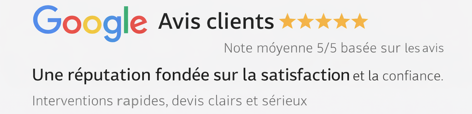 Google Avis clients 5 étoiles